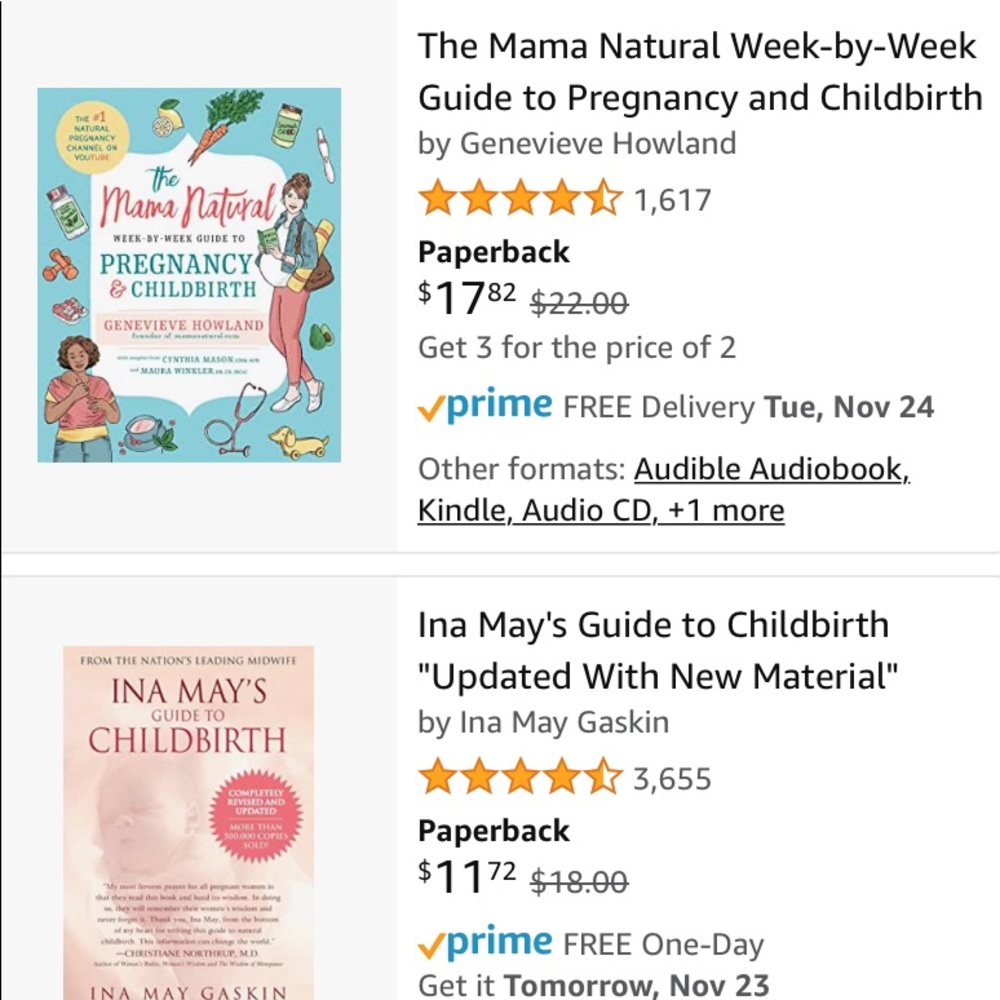 Pregnancy prep books!